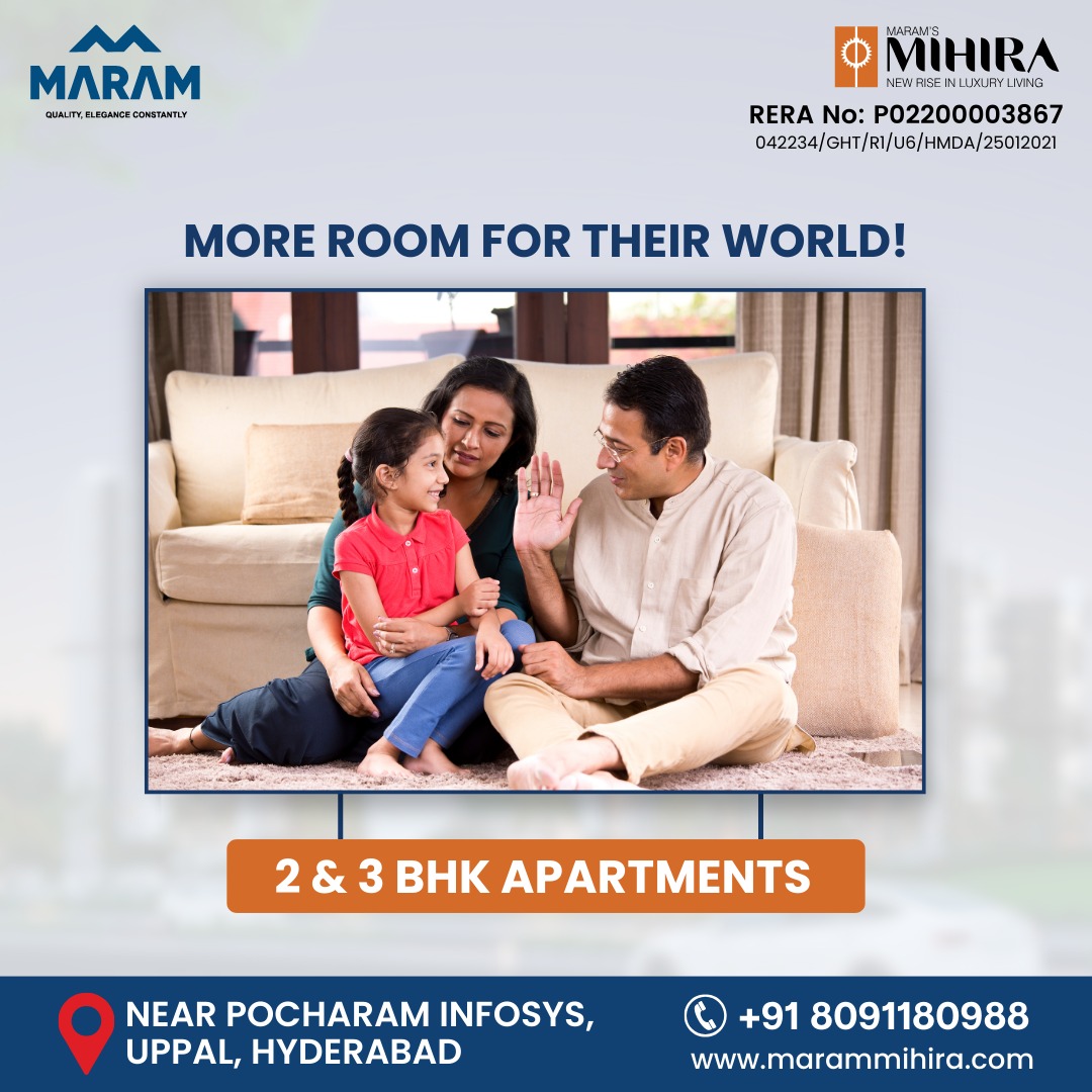 2 and 3 BHK luxury Apartments in Pocharam, Hyderabad