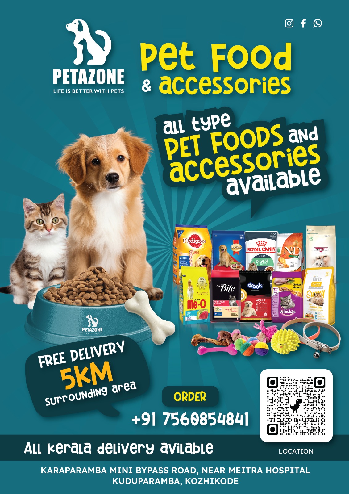 PETAZONE Pet food and accessories Kozhikkode